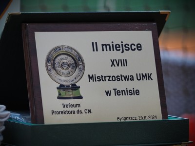 XVIII Mistrzostwa UMK w Tenisie o Puchary Prorektora ds. Collegium Medicum w Bydgoszczy. Kliknij, aby powiększyć zdjęcie.